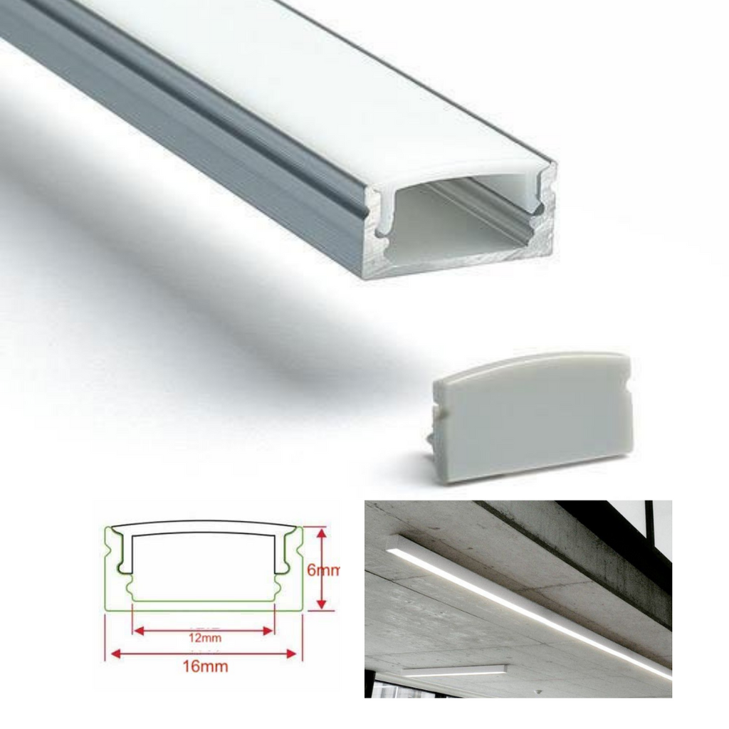 16*6mm Recessed profile 3mtr 1unit